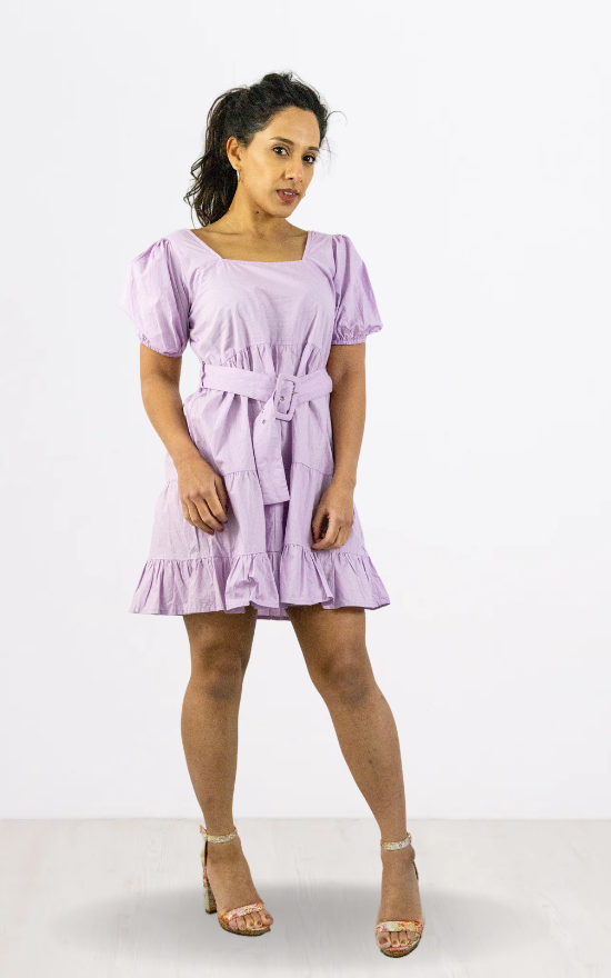 Belted smock dress online