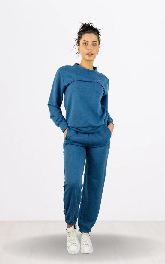 Petrol Blue Sweatshirt & Jogger Set