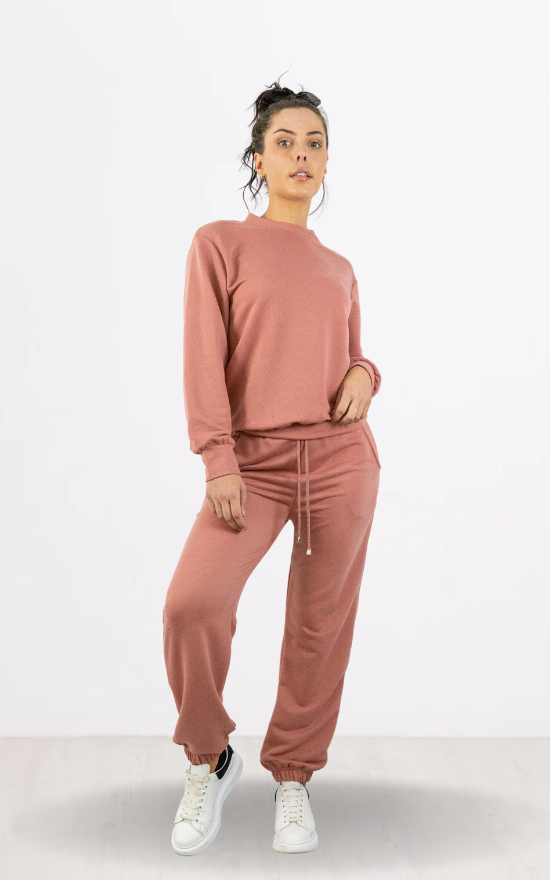 Dusty Pink Sweatshirt & Jogger Set