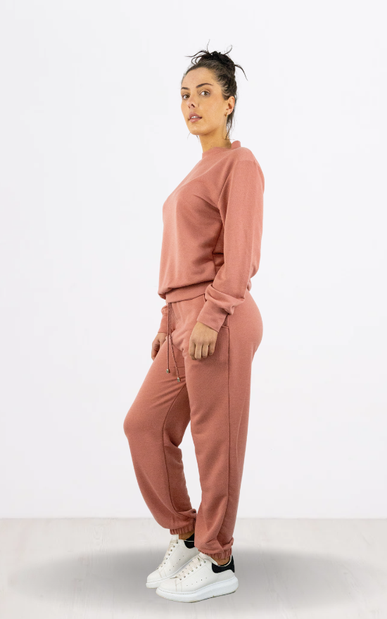 Dusty Pink Sweatshirt & Jogger Set