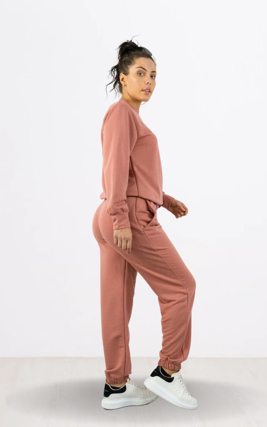 Dusty Pink Sweatshirt & Jogger Set