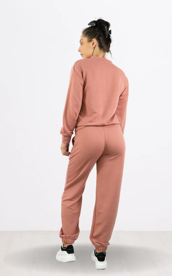 Dusty Pink Sweatshirt & Jogger Set