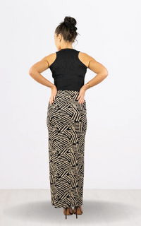 Zebra Print Pencil Maxi Skirt