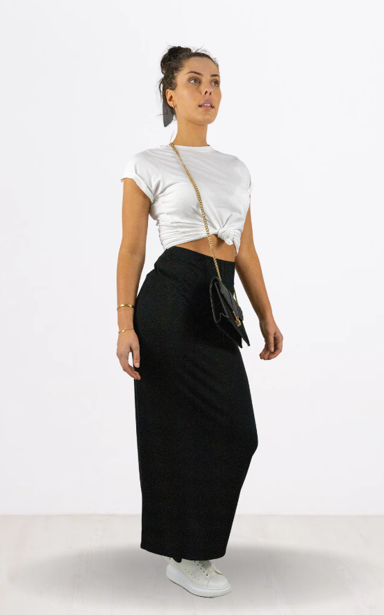 Black Pencil Maxi Skirt