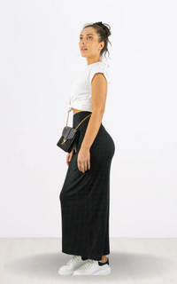 Black Pencil Maxi Skirt