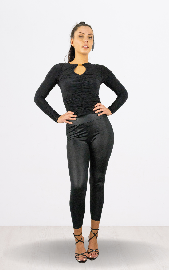 Black Leather Look Leggings