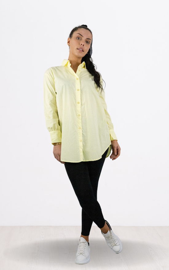Yellow Loose Fit Full Sleeve Shirt