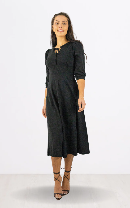 Black Tie Midi Dress