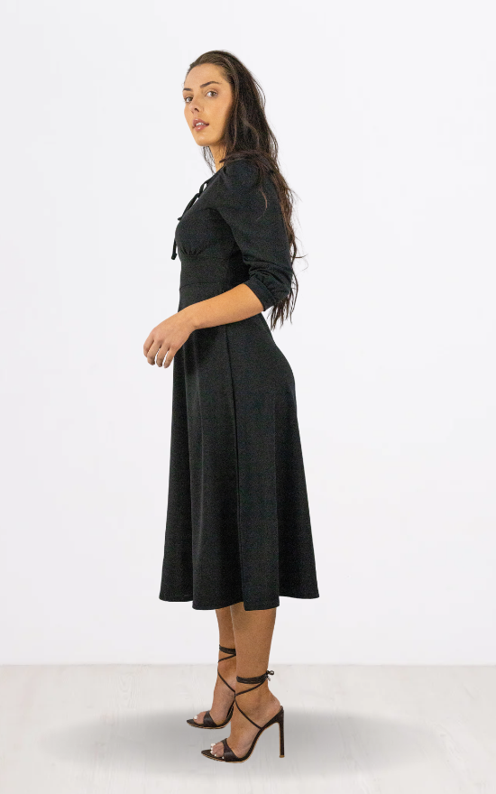 Black Tie Midi Dress