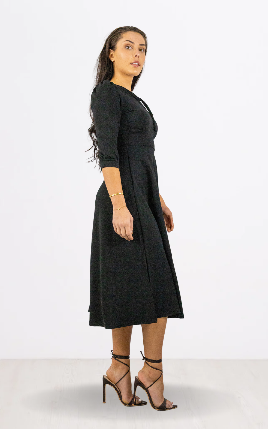 Black Tie Midi Dress