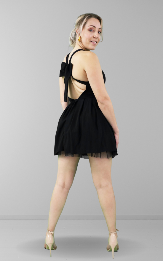 Black Fit and Flare Pinafore Dress Signagefashion Black Fit and Flare Pinafore Dress Signagefashion
