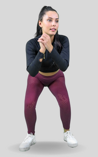 Burgundy sports leggings