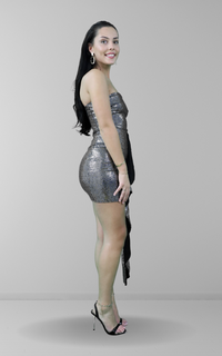 Silver Sequin Bodycon Dress